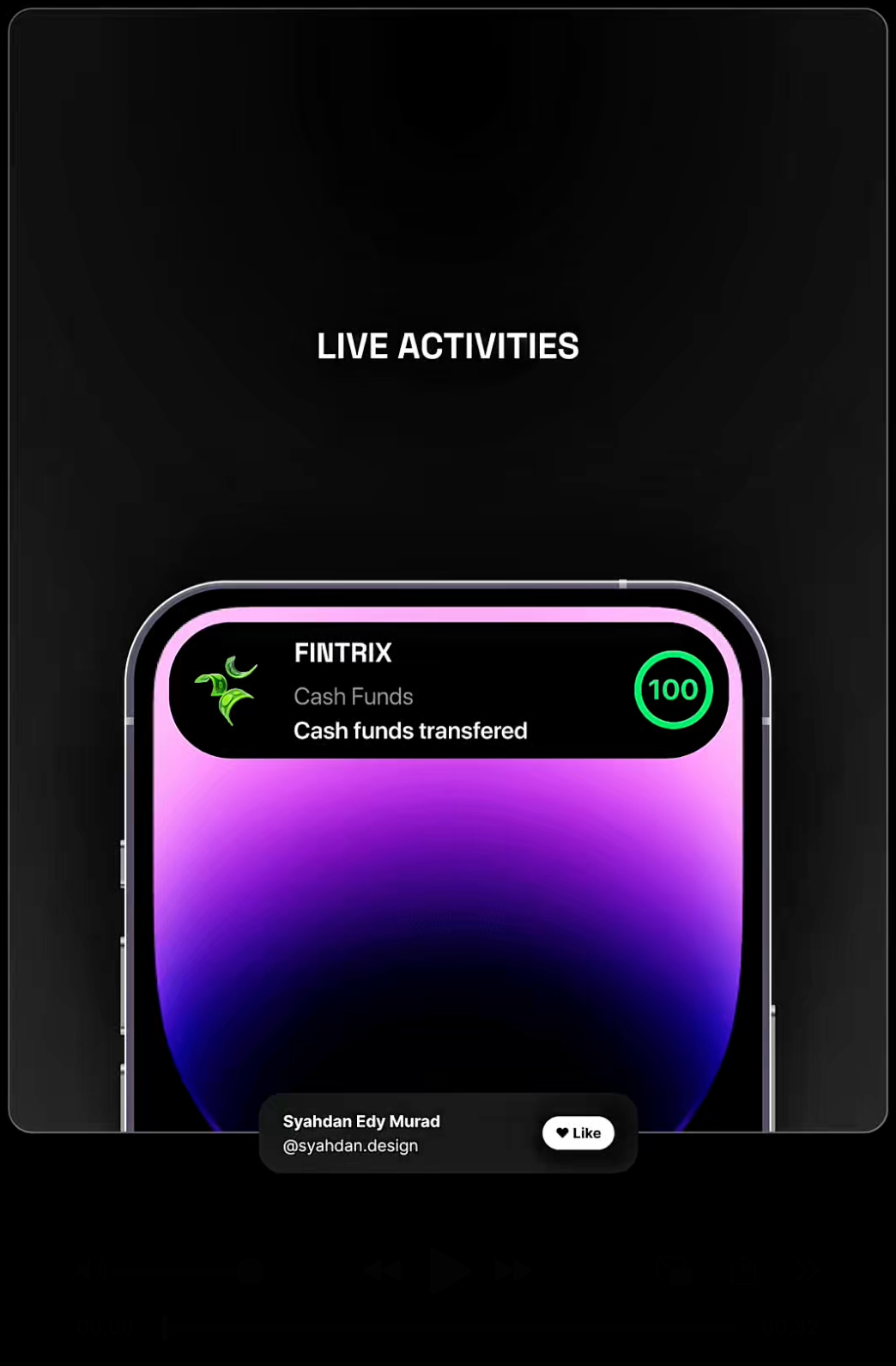 Loan Disbursement Micro-Interaction (Live Activities) animation apple design figma motion graphics syahdan ui user interface ux visual design