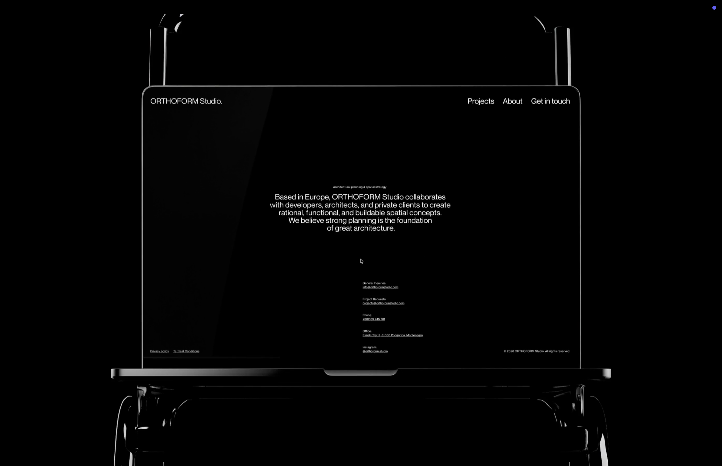 ORTHOFORM Studio. Achitecture & Interior Website Design 3d agency website animation architecture branding clean design digital grid layout minimalism modern porftfolio studio website typography ui ux web design webflow website