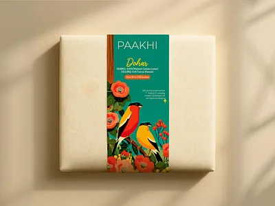 Premium Bedsheet Packaging Design appdesign bedsheet brand design bedsheet packaging branding design figma floral packaging framer graphic design illustration logo packaging design ui ux