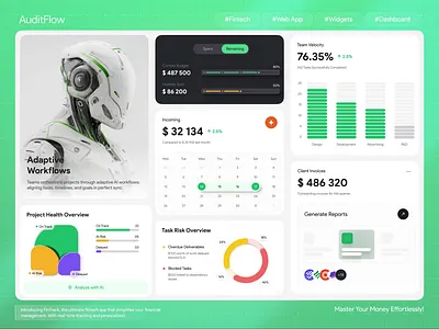 AuditFlow: Orchestrating High-Performance Web Audits 3d animation bento grid branding design fintech freelancer green invoices mobile app motion graphics product management productdesign projects risk analysis software ui ui components uiux webapp