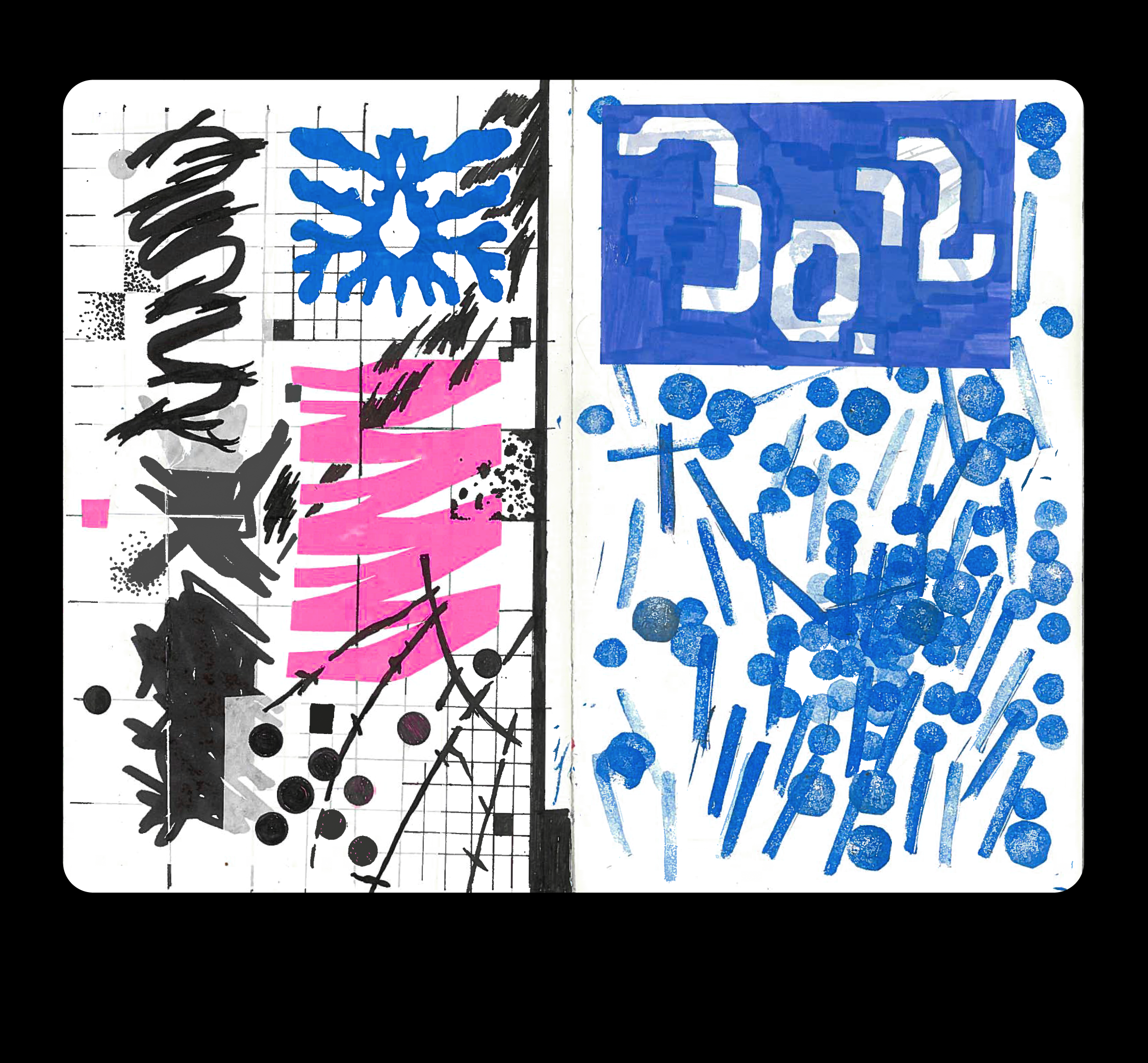 A spread from a sketchbook craft design graphic design illustration logo sketchbook typography