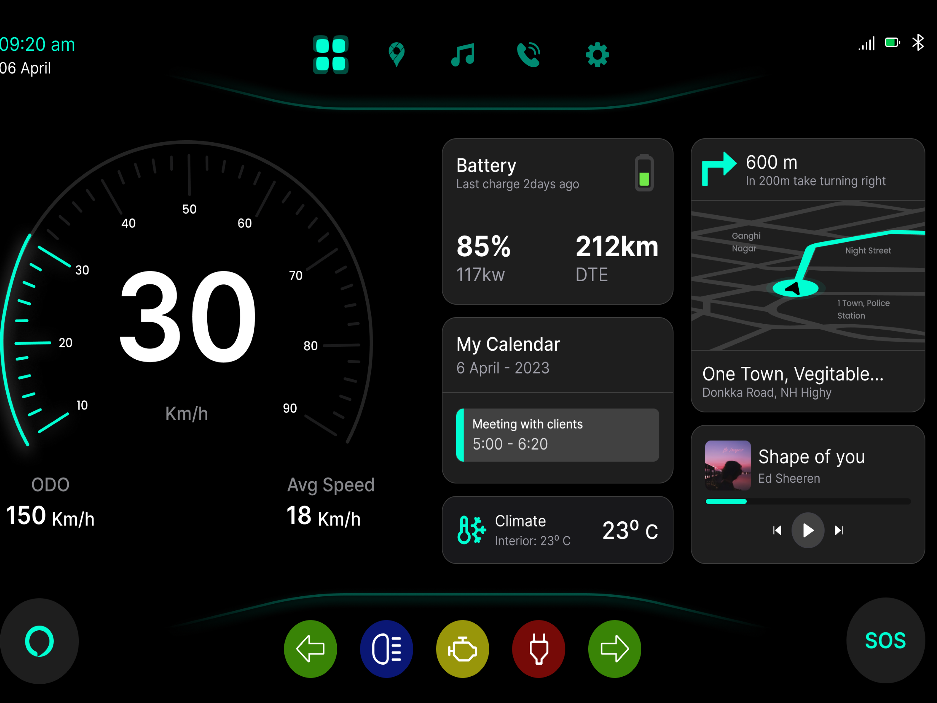 HMI Dashboard for an Electric Bike dashboard electric bike dashboard graphic design hmi ui