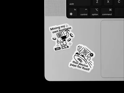 Some fun for miners branding crypto cryptocurrency illustration mining sticker