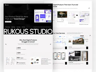 Rukous Studio — Studio Website Exploration agency company company profile digital agency landing page studio studio design ui uiux web website