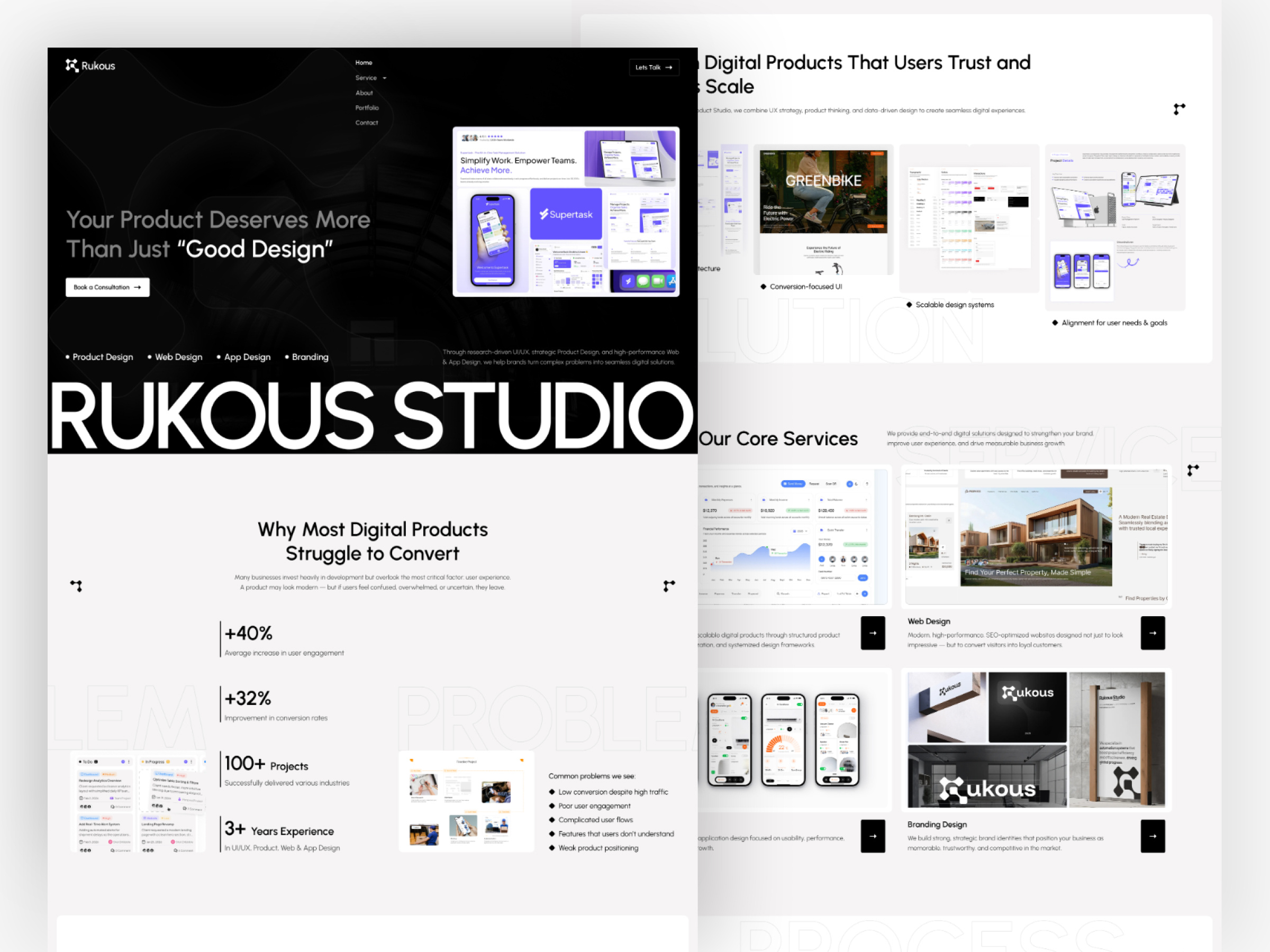 Example of Company Profile Website Full UI Design