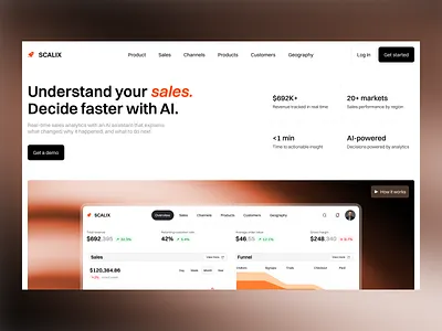 Sales Analytics Landing Page analytics dashboard b2b dashboard b2b saas ui business metrics ui dashboard web design ecommerce analytics ecommerce dashboard ecommerce dashboard ui ecommerce saas dashboard ecommerce ui funnel dashboard performance dashboard saas design saas landing page saas website design sales analytics ui startup saas web app ui web dashboard ui webdesign