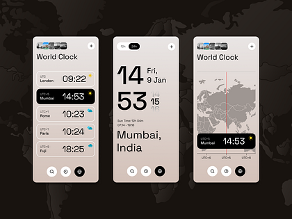 World Clock App — Timezone Dashboard UI