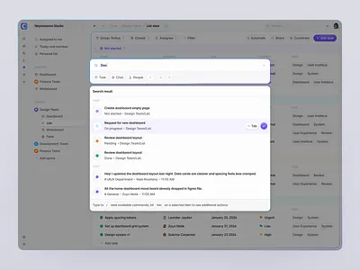 Neuron - Command Chat app card clean command dashboard design details hotkey menu minimal modal overlay product search simple ui ui design uiux ux ux design