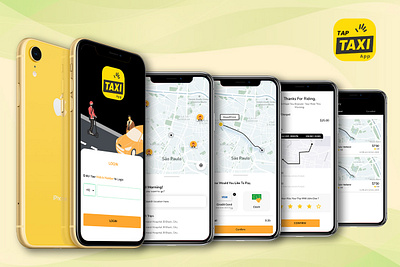 Tap Taxi App app development graphic design mobile app development ui ux