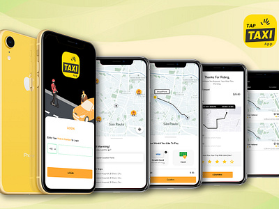 Tap Taxi App app development graphic design mobile app development ui ux