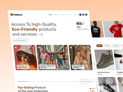 Fashion E-Commerce Landing Page cleanui design dribbble e commarce website ecofriendly website fashion website landing page lifestyle website minimal design modern design product design responsive website ui ui design ux ux design web ui website design website ui