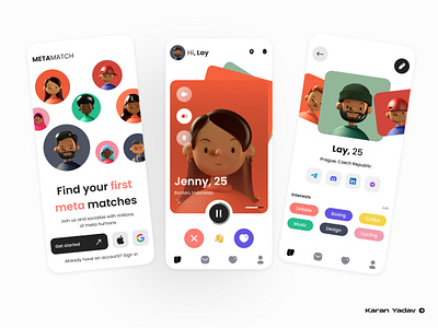 MetaMatch Mobile UI Design build designdrug figma ui design watchmegrow