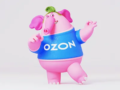 Elephant 3d cartoon character elephant ozon ozonru