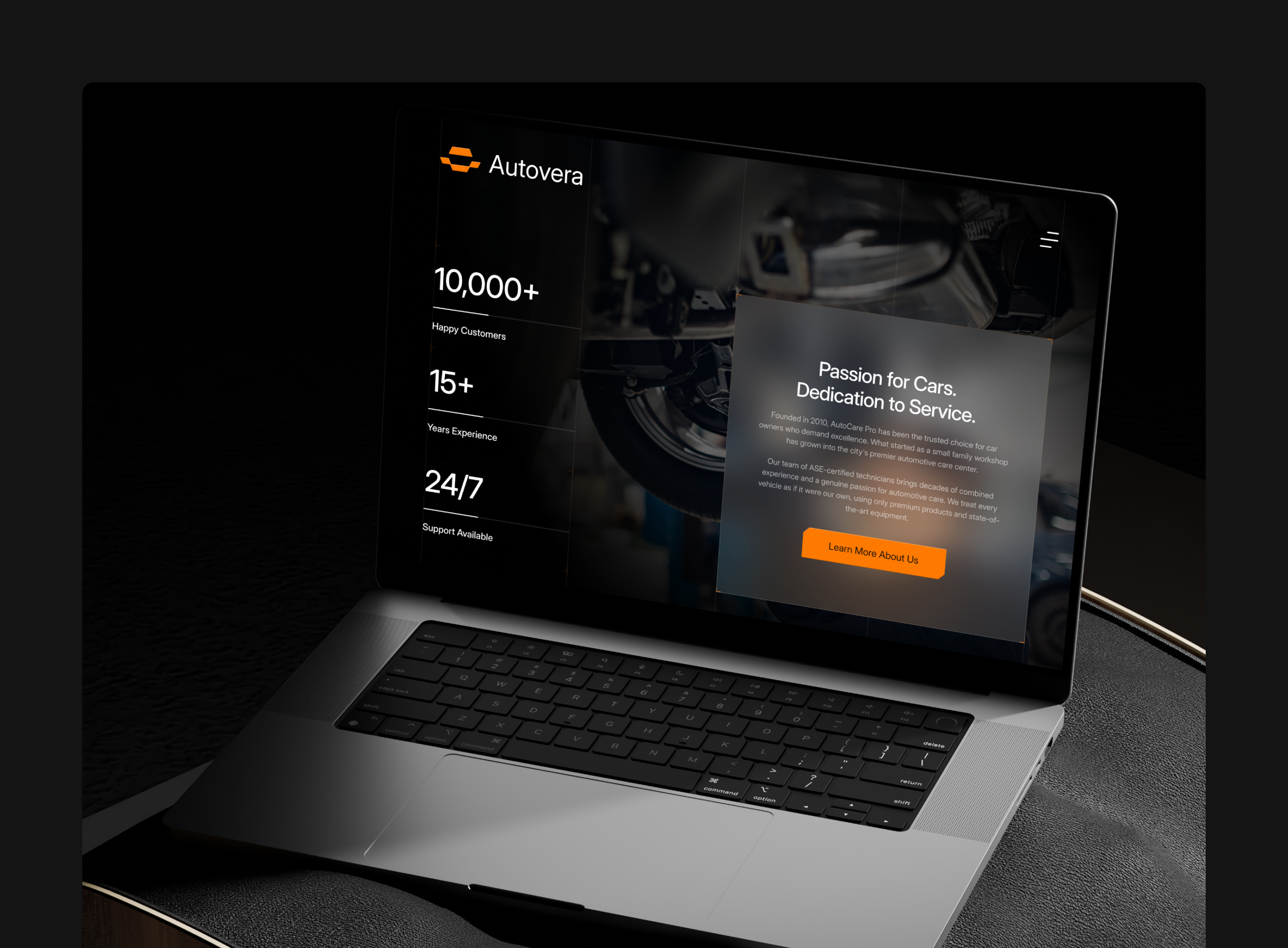 Autovera - Premium Automotive Web Experience auto detailing automotive website car dealership ui clean interface dark mode ui design system framer template interactive design landing page minimalist web modern luxury motion ui rent a car app responsive web design ui inspiration uxui visual identity web design webflow design website layout