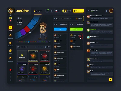 Counter-Strike - Roulette Casino casino casino ui counter crash crash design crypto casino cs go gambling game interface interface nft casino nft game open case p2e roulette strike ui ux web design web3