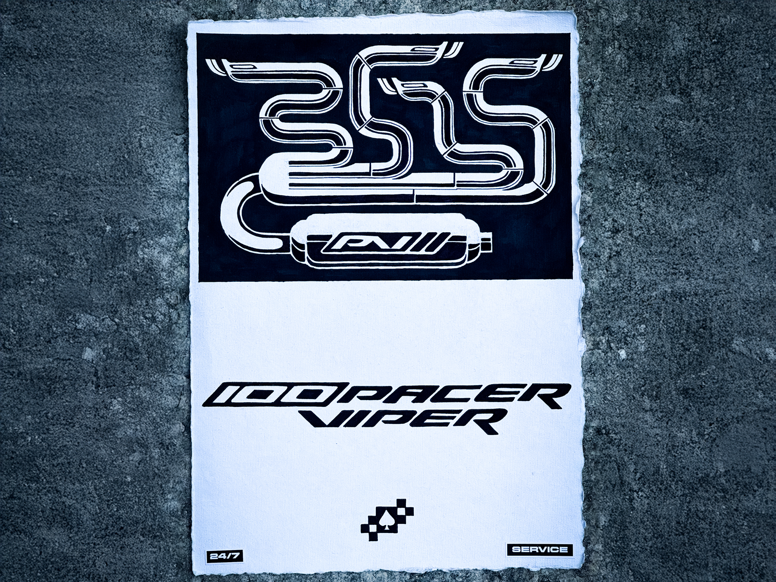 100 Pacer artwork car culture design drawing graphic design handdrawn illustration ink logo minimal motorsport onpaper poster sign snake symbol symbolism viper