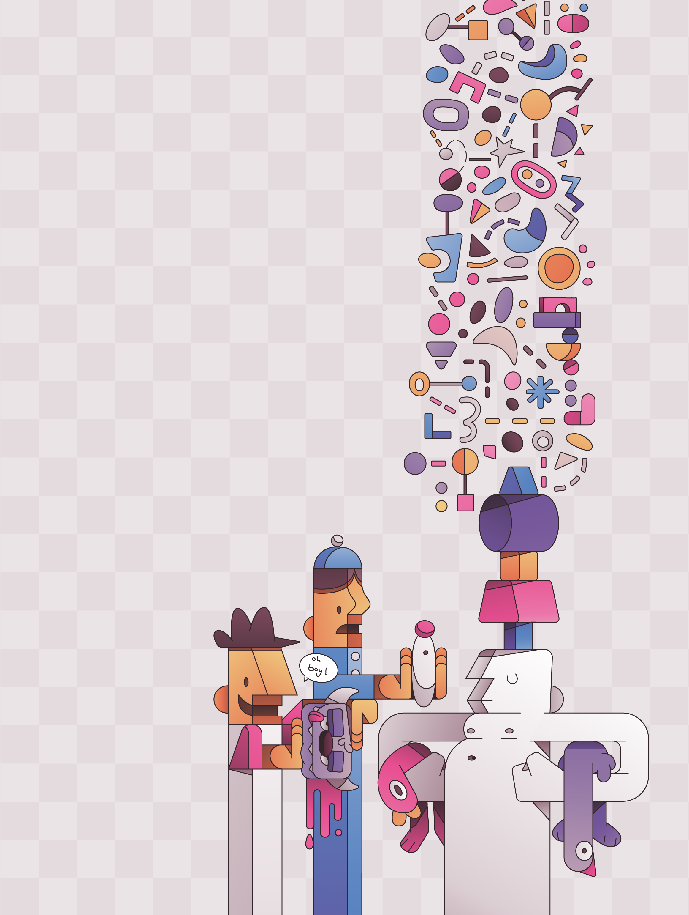 transparency (001) character design flat gradient illustration illustrator minimal simple