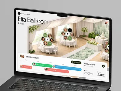 Wedding Event Planner — Interactive Venue Dashboard branding concept dashboard event planner product design saas ui ux web app wedding
