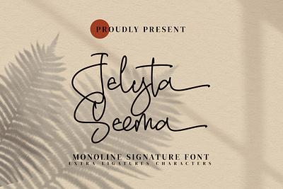 Jelyta Seema - Monoline Signature Font set