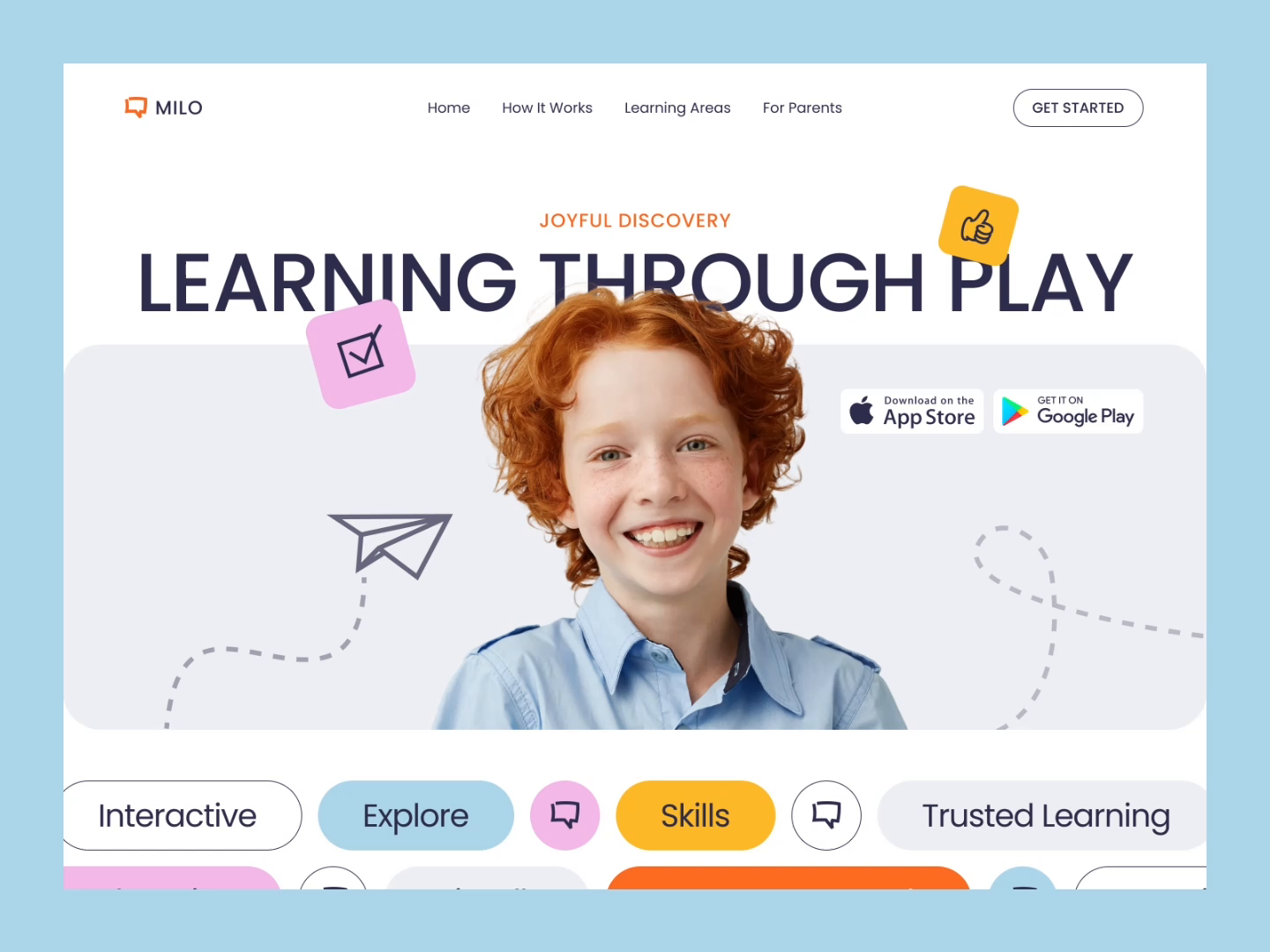 Milo – Language Learning App Landing Page