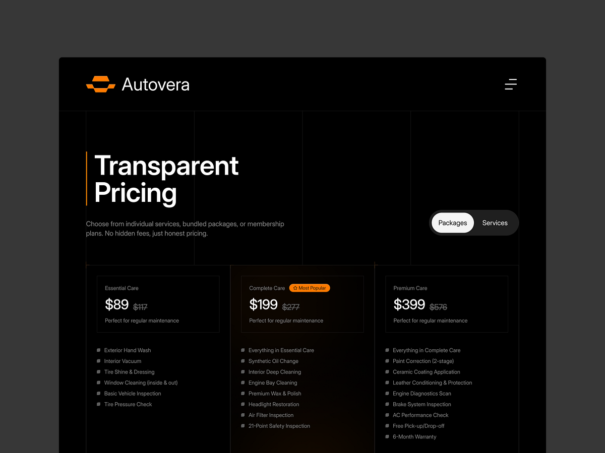 Autovera - Interaction Design & User Journey