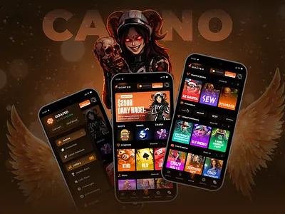 Goated - Online Casino Dashboard betting blockchain casino casino app casino design casino game casino ui crypto earnbet gambling game interface homepage live casino mobile casino original casino rewards slot online slots web3 website design