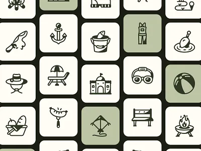 Hobbies Icons Bundle adventure art artwork design discovery exploration fun glyph hobby icon journey learning leisure lifestyle outdoor reading recreation study travel vector