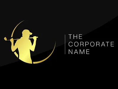 MAN WITH GOLF STICK LOGO BRAND branding graphic design logo