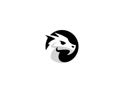 Circle Dragon dragon dragon circle dragon logo logo logo design negative space negative space dragon logo negative space logo
