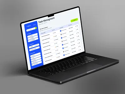 Task Managment Dashboard UI/UX Design app dashboard desktop filterpanel table ui ux webdesign