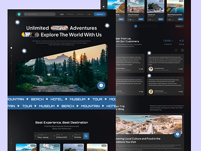 Travel Agency - Landing page animation ui