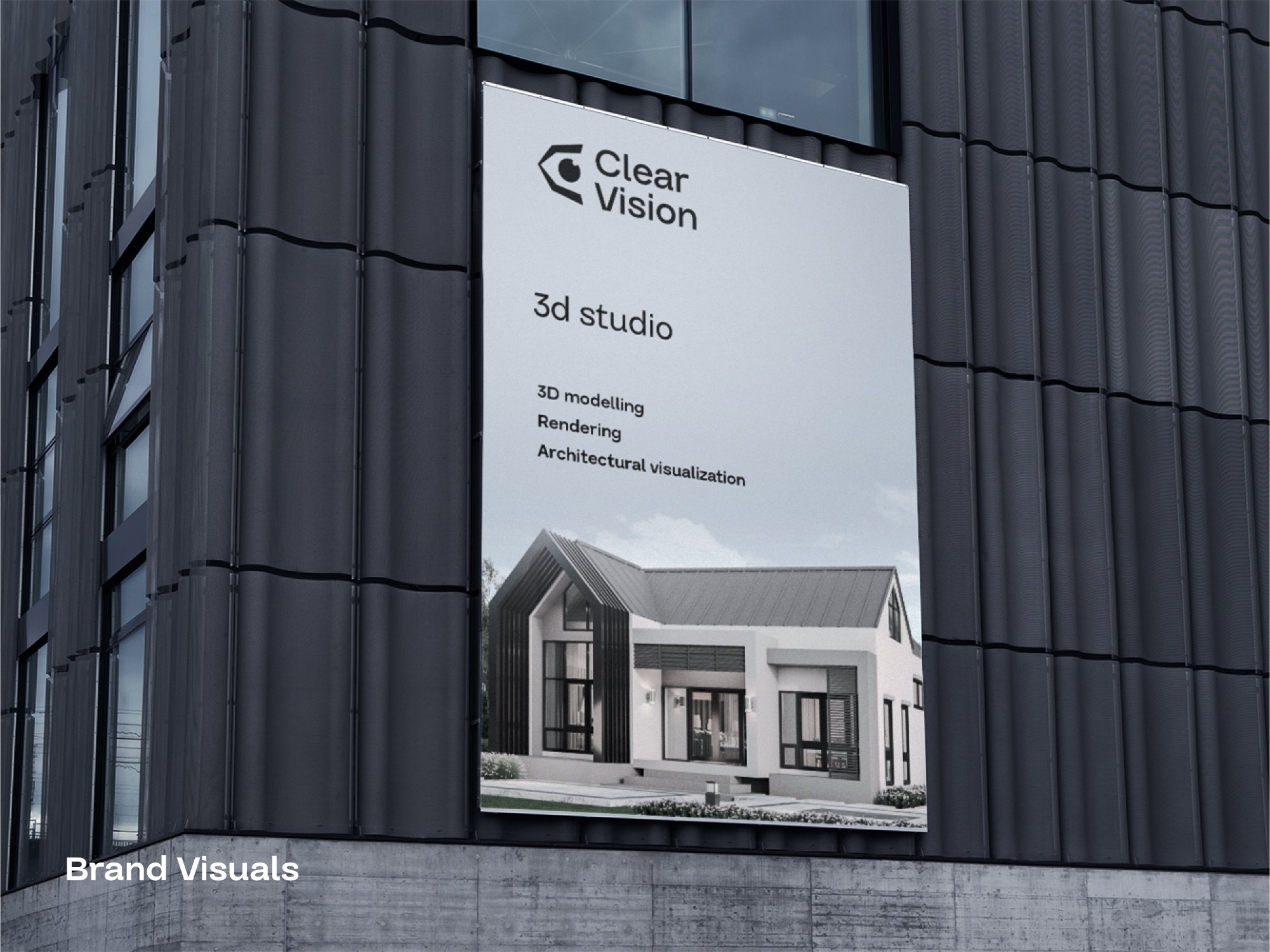 Logo Branding Project for Photorealistic Visualization Brand 3d branding 3d visualization architectural branding architectural visualization brand guidelines brand identity color palette design corporate branding design system digital branding geometric logo graphic design logo design minimal logo design modern logo design professional branding rendering studio branding tech branding typography design visual identity