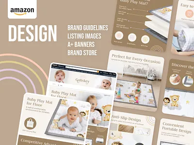 Amazon Branding, A+, and Listings Design for Baby Products Brand a content amazon a content design amazon branding amazon listing design amazon storefront design brand identity brand store design brand story branding corporate branding creative amazon banners creative direction ecommerce design logo concept logo design minimalist design product listing optimization product photography for amazon typography visual identity