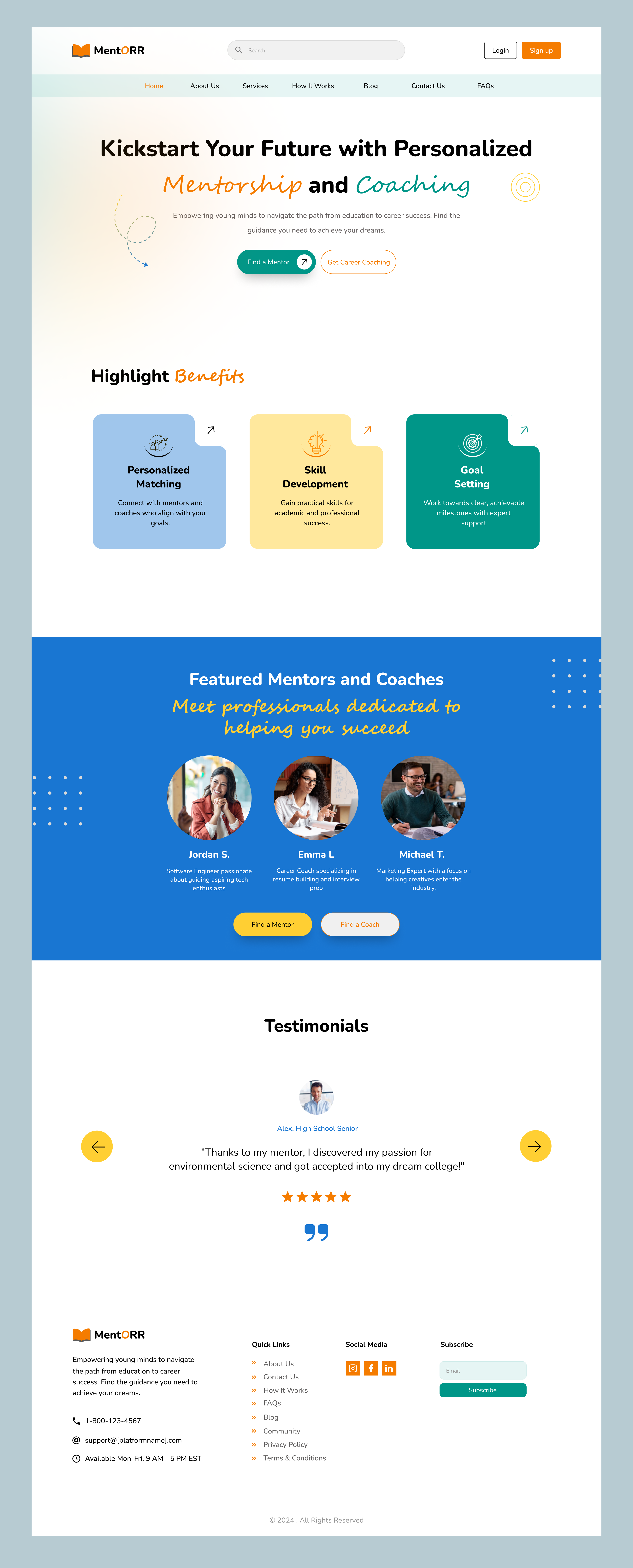 Mentorship & Career Coaching Platform UI career coaching coaching website education tech education website landing page design mentor marketplace mentorship platform online mentoring online tutoring saas platform saas website startup website student platform tutor website ui design web design