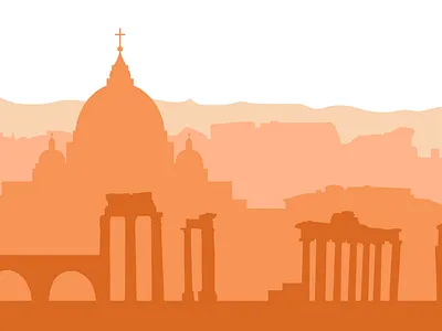 Background silhouette of Rome background background silhouette of rome design graphic design illustration rome silhouette sunset