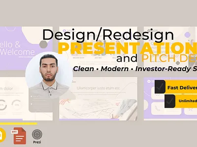 design or redesign a POWERPOINT presentation and PITCH DECK animation canva google slide graphic design infograph pitch deck power point power point presentation presentation