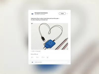 EU Single charger - Valentine's day illustration graphic design illustration social media