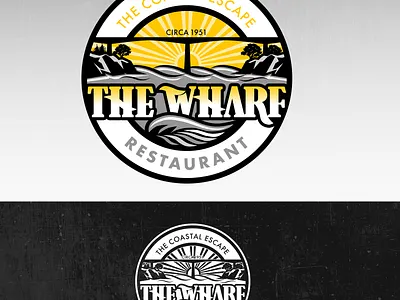 Logo design chipdavid dogwings logo restaurant vector wharf