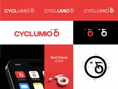 Minimal Cycling App Logo & Brand Identity Design - Cyclumio app logo bike logo brand identity branding geometric logo logo design mobility modern logo startup branding symbol design