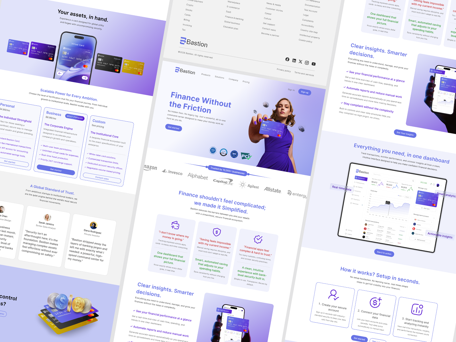 Example of Fintech, Finance Landing Page UI Design