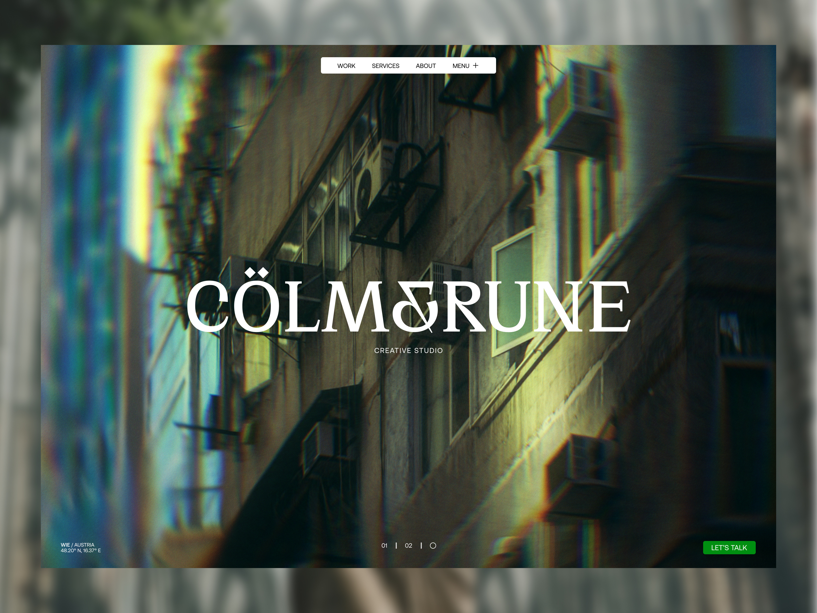 Experimental Creative Studio Website Hero