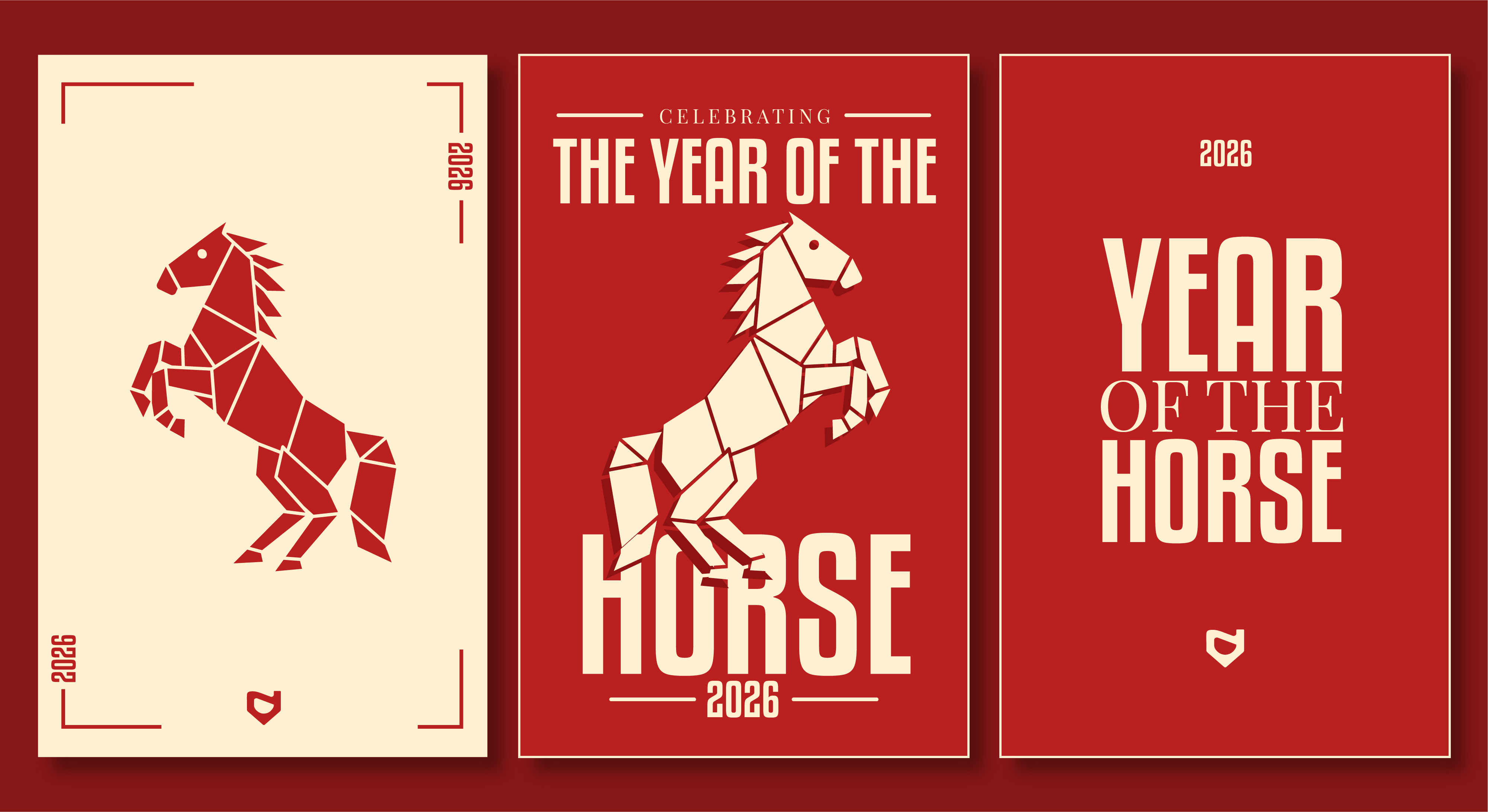 Year of the Horse 2026 — Modern Minimalist Lunar New Year Poster branding editorial illustrations new year poster poster design ui