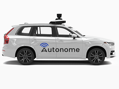 Autonome auto automotive brand branding car daily challenge design drive driving future future car graphic design icon identity logo self driving smart smart car vehicle wifi