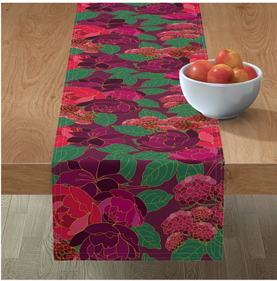 romantics bright color flowers florals flowers goldenline home decor home textile illustration seamless pattern surface pattern