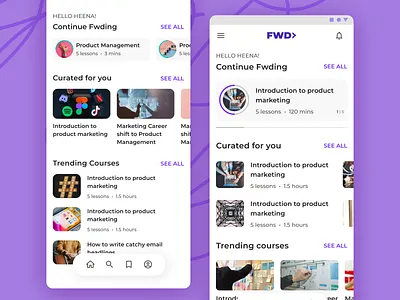FWD app concept dailyui edtech graphic design ideation mobile app product design ui