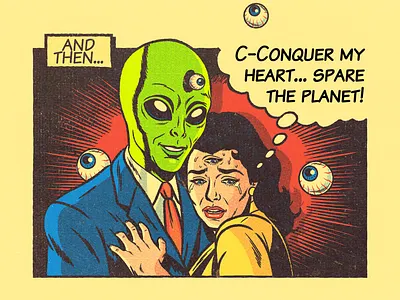 Spare the planet alien comic book comics design drama illustration love magazine psychedelic retro romance sci fi sciencefiction space surrealism typography vector vintage