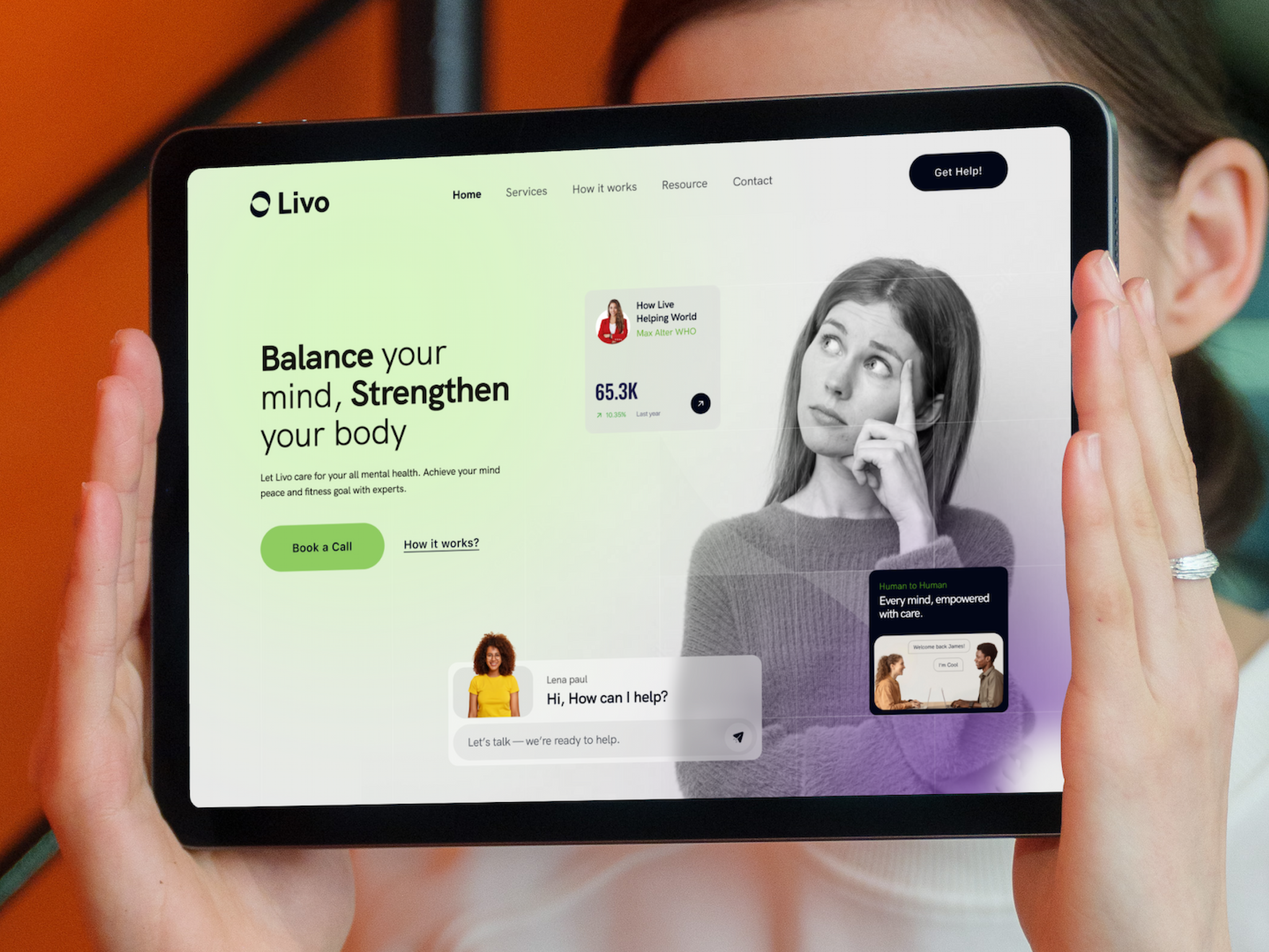 Livo - Mental Health Care Website consultation designinspiration healthcare herosection humanhealth landingpage mentalhealth mind minimal uidesign uiux webdesign website