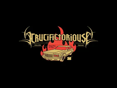 Crucifictorioius II dillon emo fire fnl friday night lights hardcore illustration music texas vector wagon