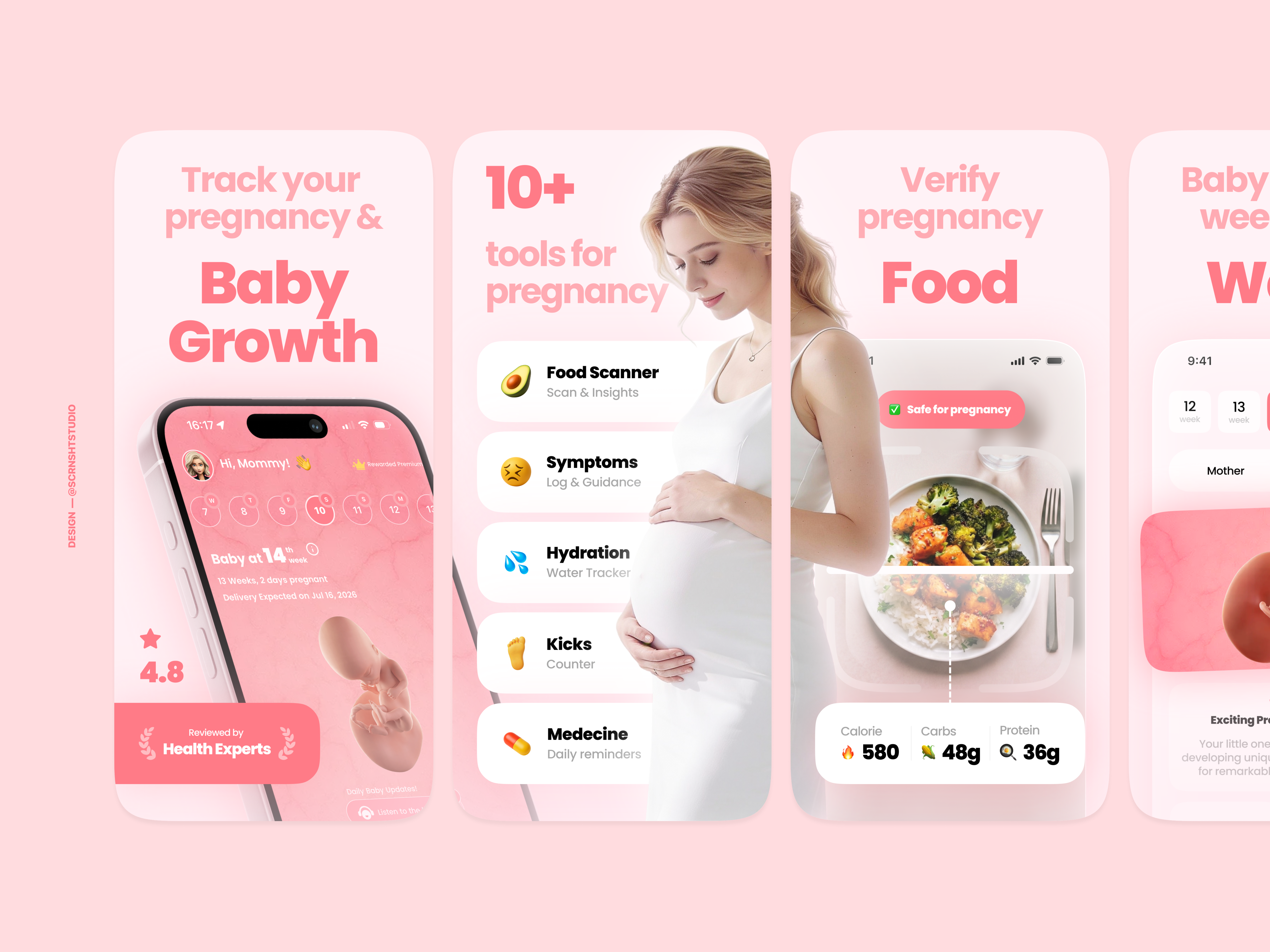 App Store Screenshots (App Store Preview)⎜Pregnancy Buddy app design app interface app screenshot design app screenshots app store app store preview app store screenshot app store screenshots app store visuals design graphic design mobile app mobile app design mobile app ui mobile ui ui design ui ux design visual design