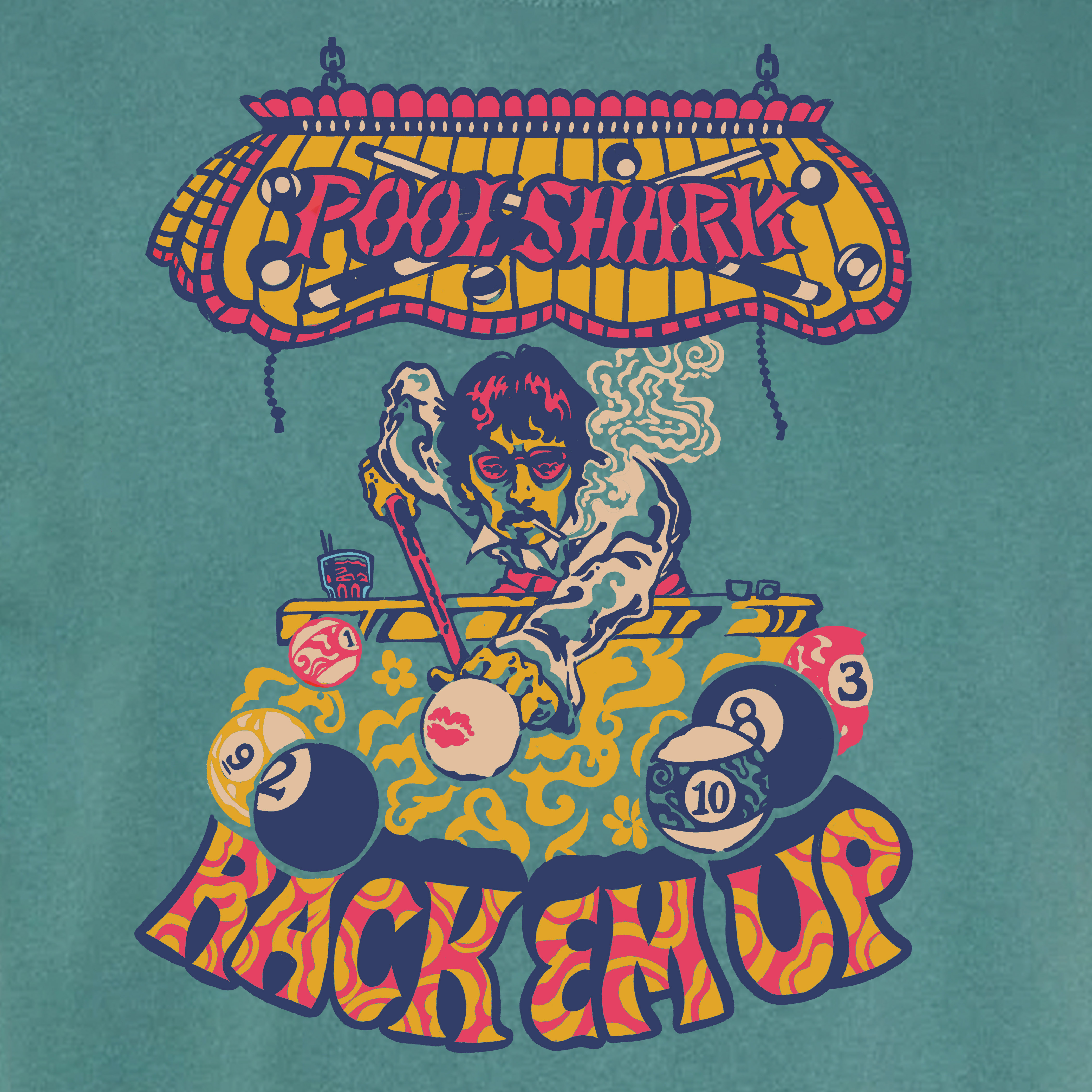 Pool Shark graphic design illustration merchandise design t shirt design typography